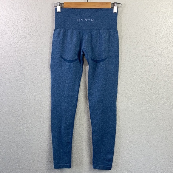 NVGTN Slate Blue Contour Seamless Leggings Small - Picture 5 of 10